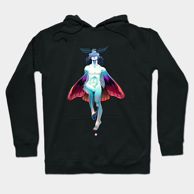 Moth boy illustration Hoodie by Mako Design 